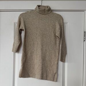 Zara Oatmeal Turtleneck Sweater Dress